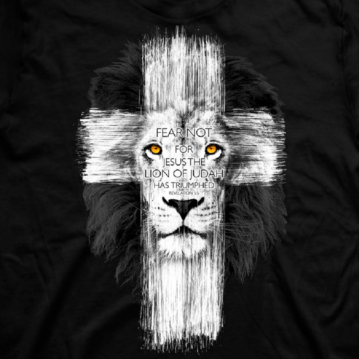 Kerusso Christian T-Shirt Lion Cross