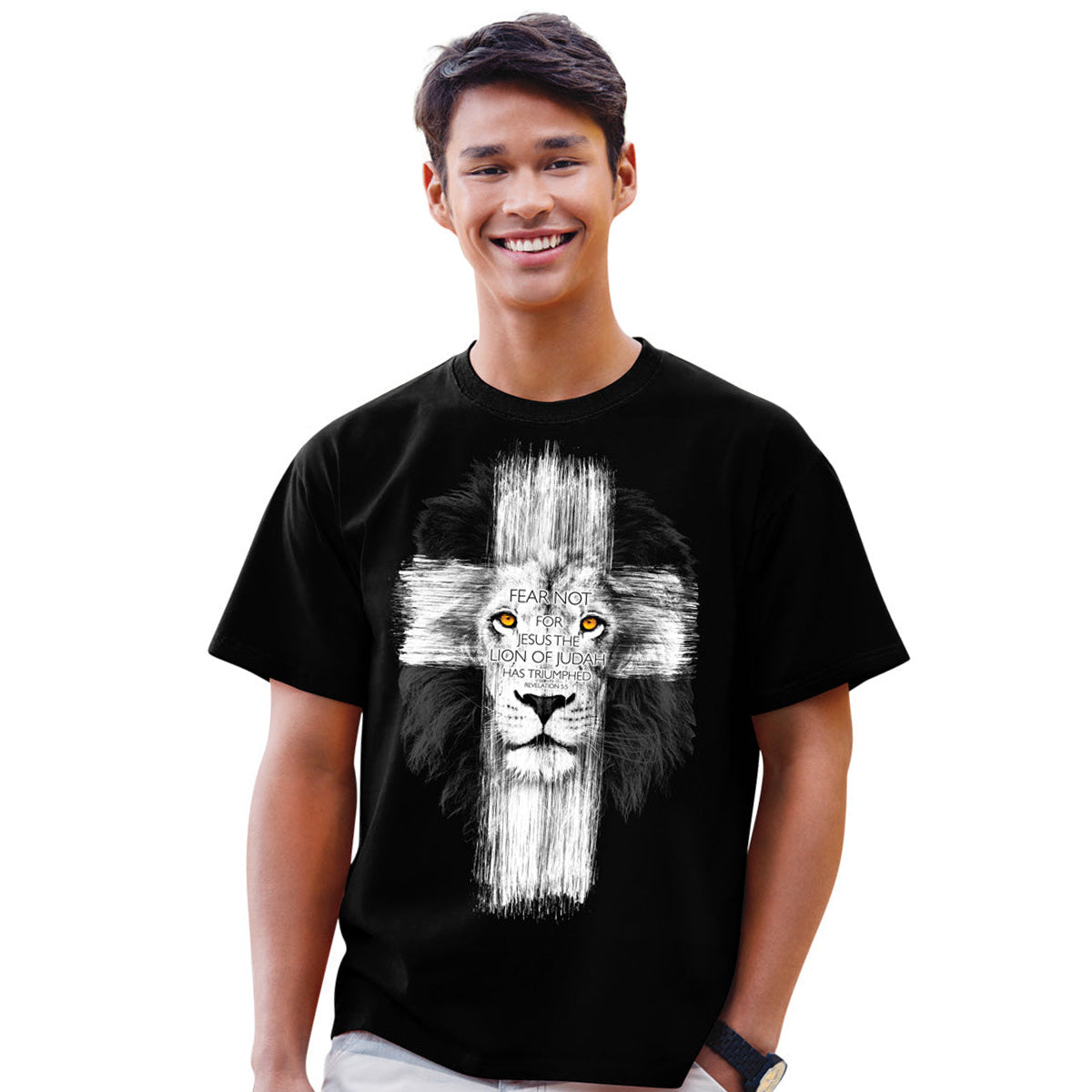 Kerusso Christian T-Shirt Lion Cross