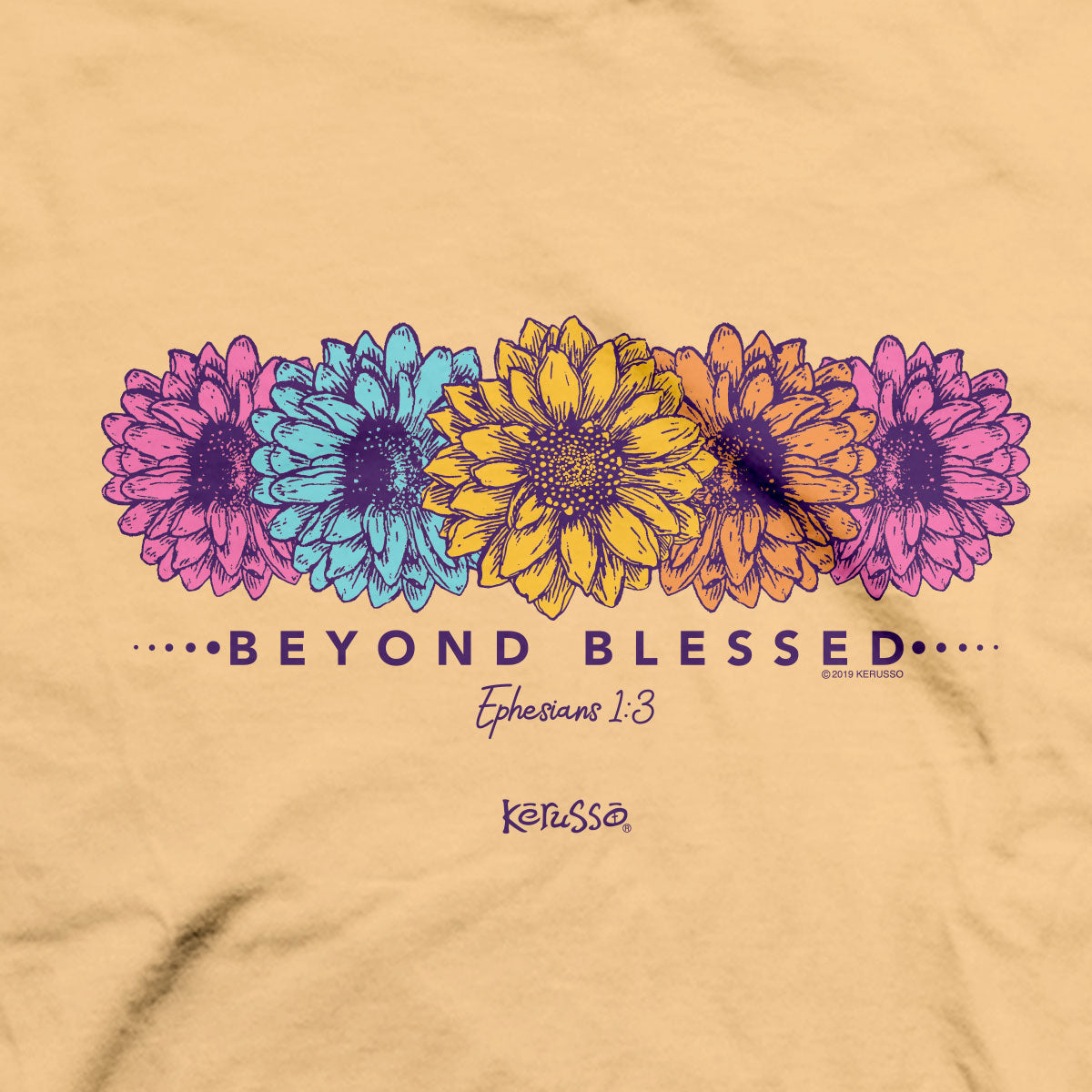 Kerusso Womens T-Shirt Blessed Daisies