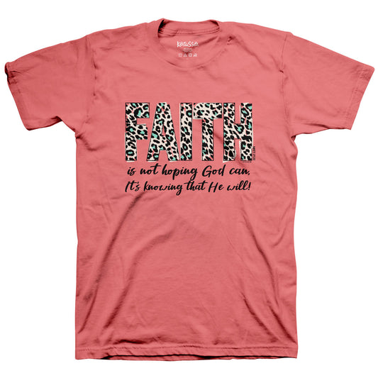 Kerusso Womens T-Shirt Faith Leopard