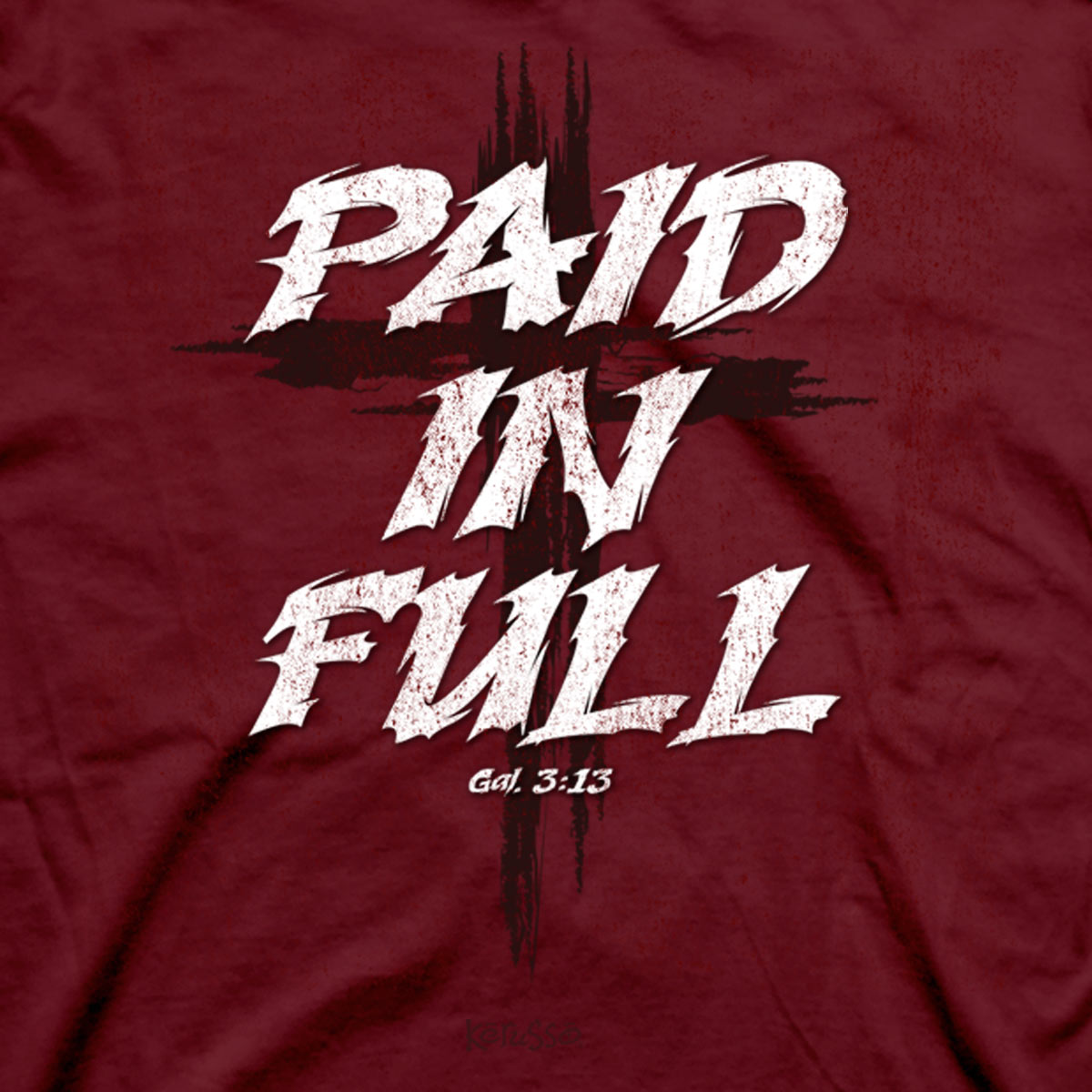 Kerusso Christian T-Shirt Paid In Full Cross