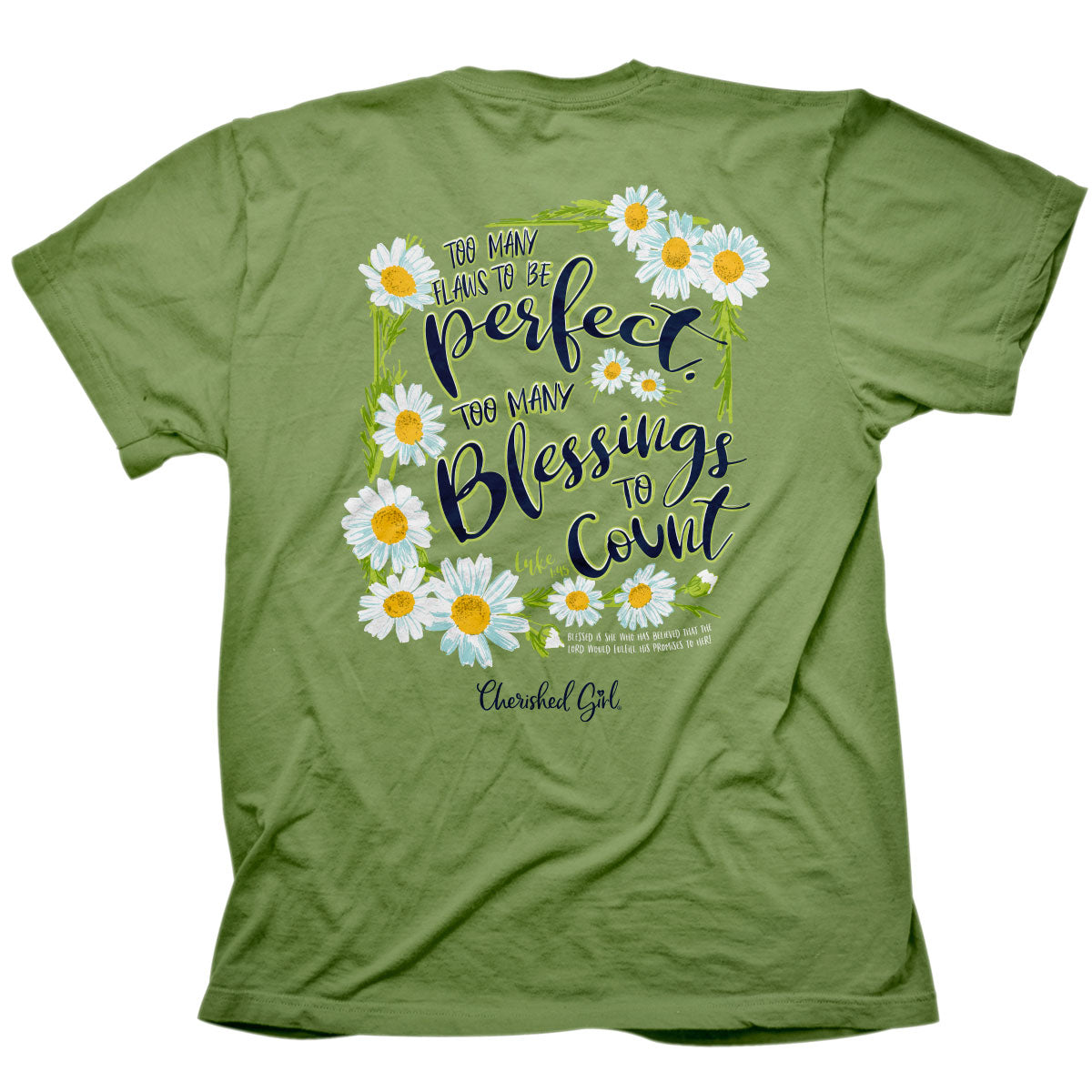 Cherished Girl Womens T-Shirt Too Many Blessings