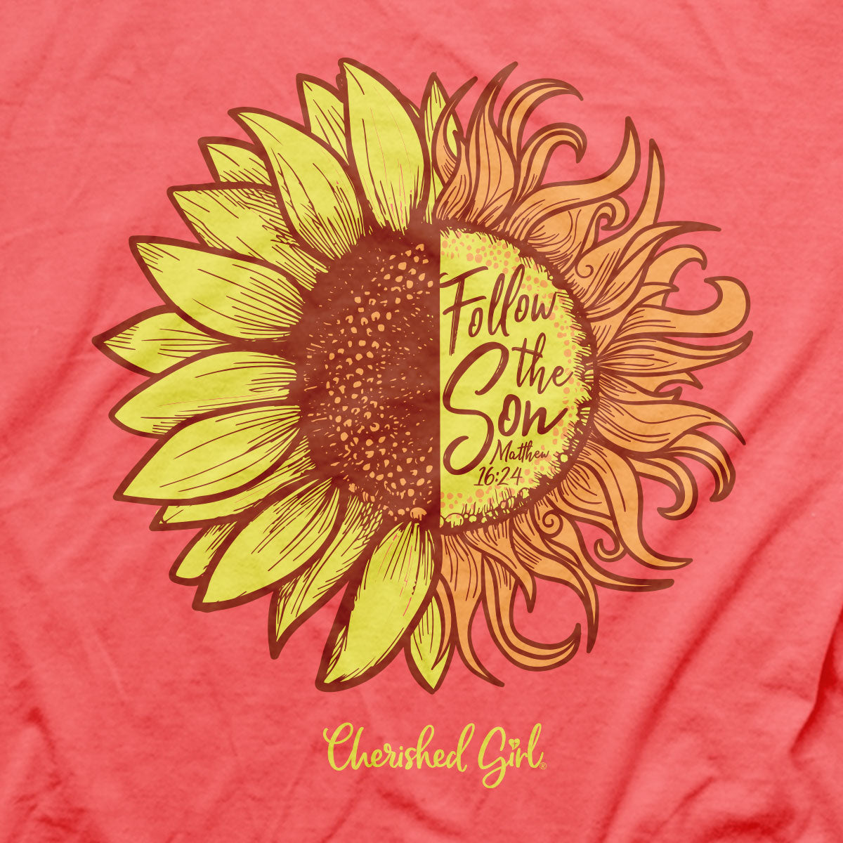 Cherished Girl Womens T-Shirt Sonshine Flower