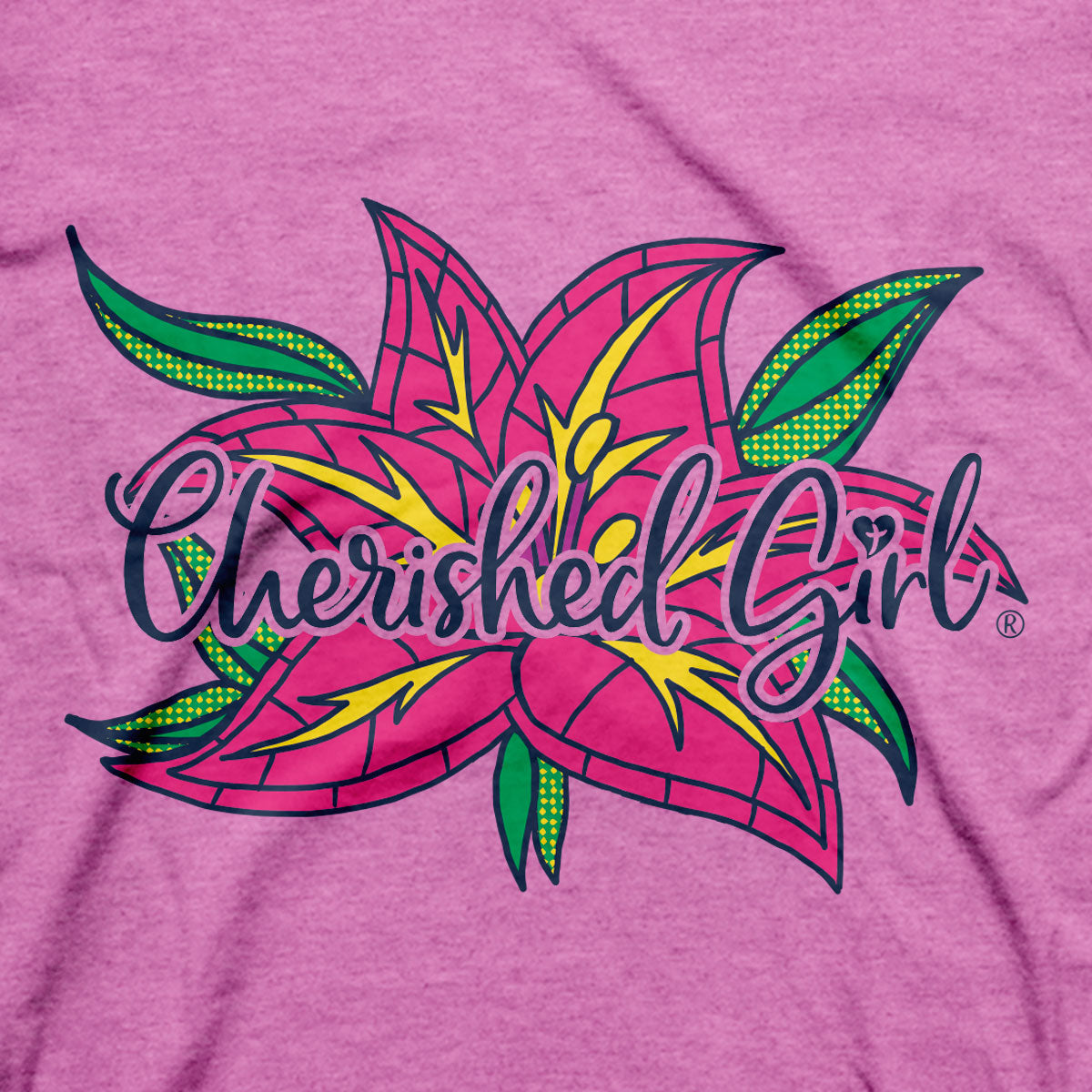 Cherished Girl Womens T-Shirt Wonderfully Made Lilies