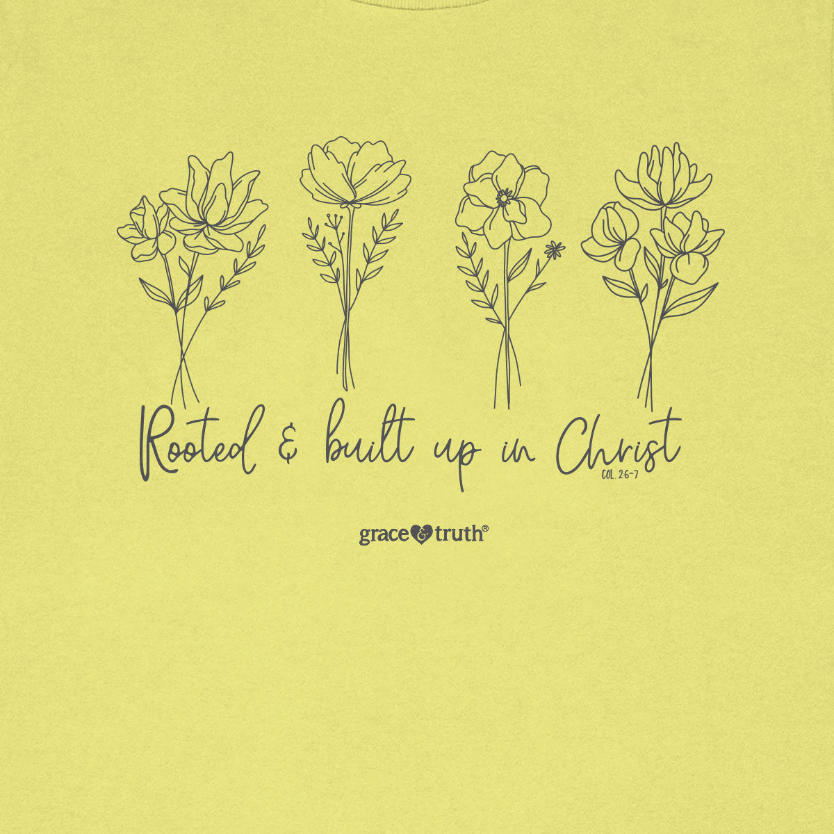 grace & truth Womens T-Shirt Rooted And Built Up