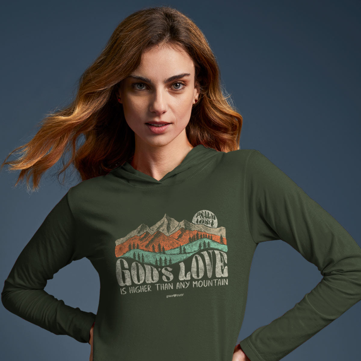 grace & truth Womens Hooded T-Shirt God’s Love