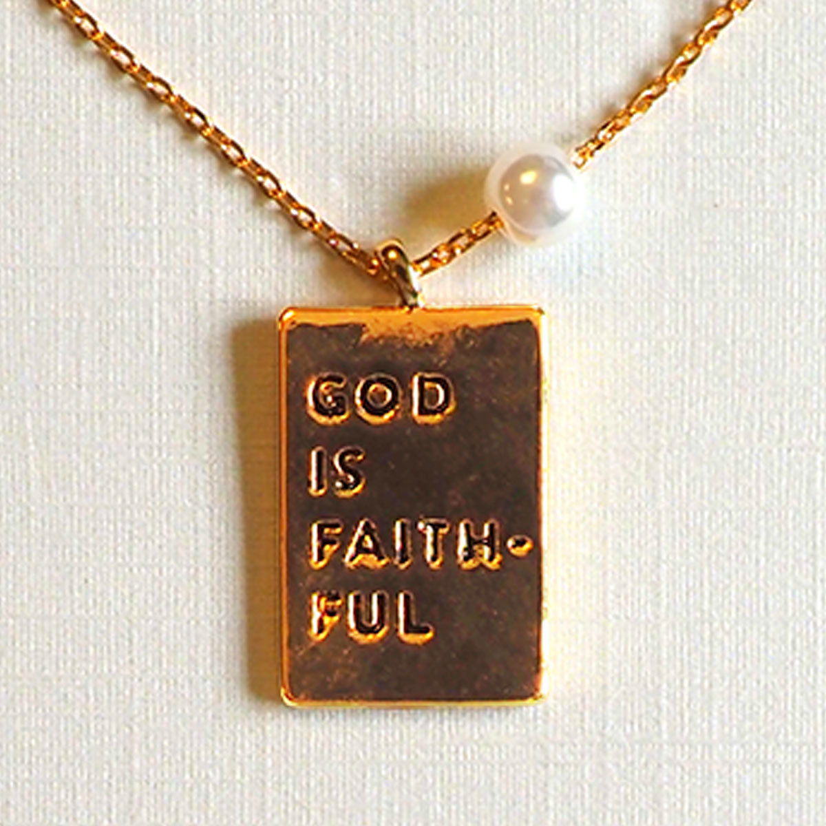 grace & truth God Is Faithful Keepsake Necklace