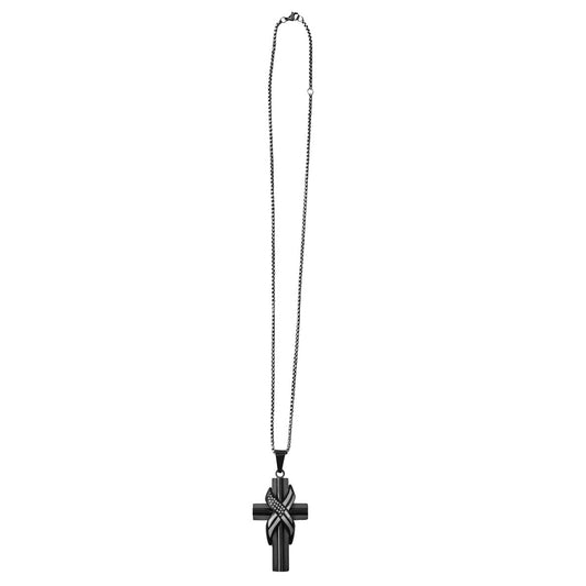 HOLD FAST Mens Necklace Wrapped Flag Cross