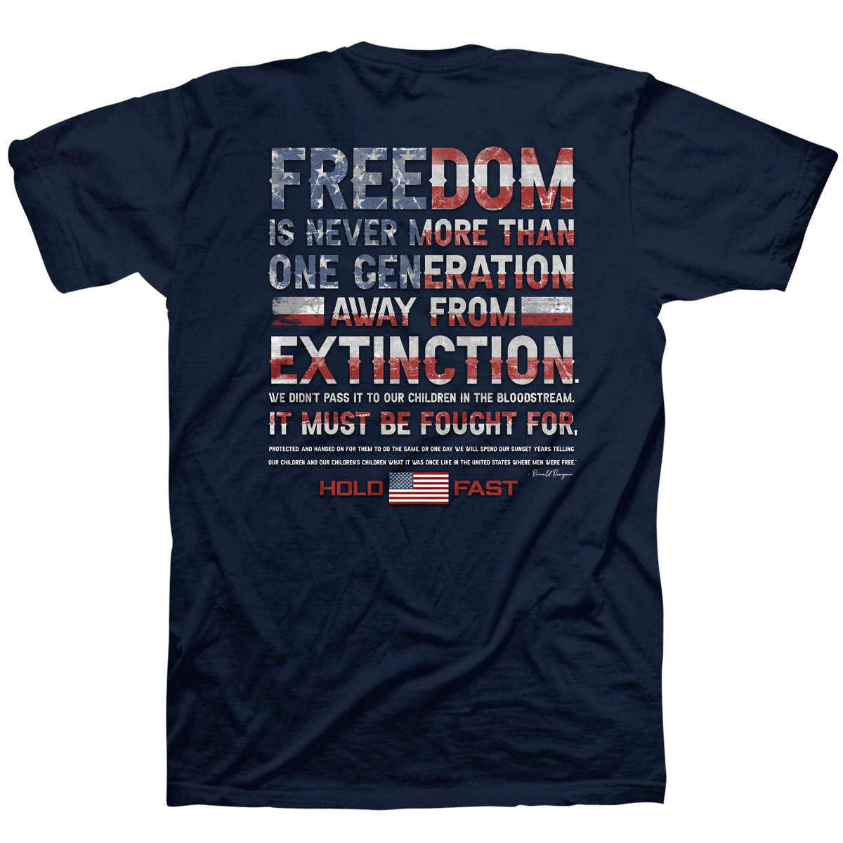 HOLD FAST Mens T-Shirt Reagan Freedom