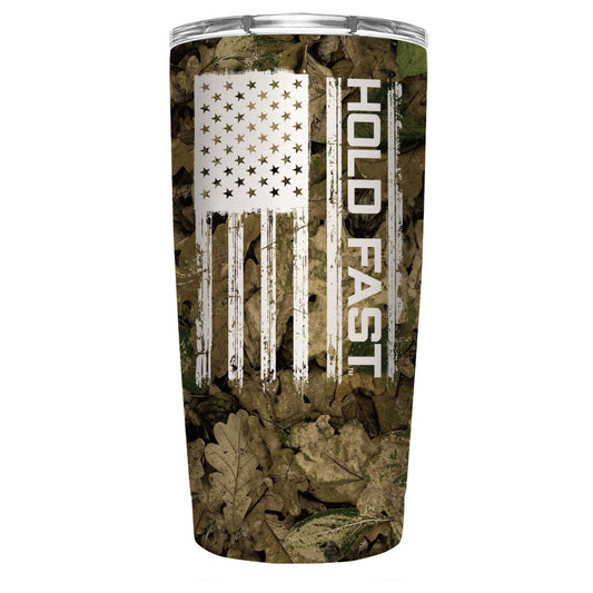 Kerusso Hunting Camo Flag 20 oz Stainless Steel Tumbler