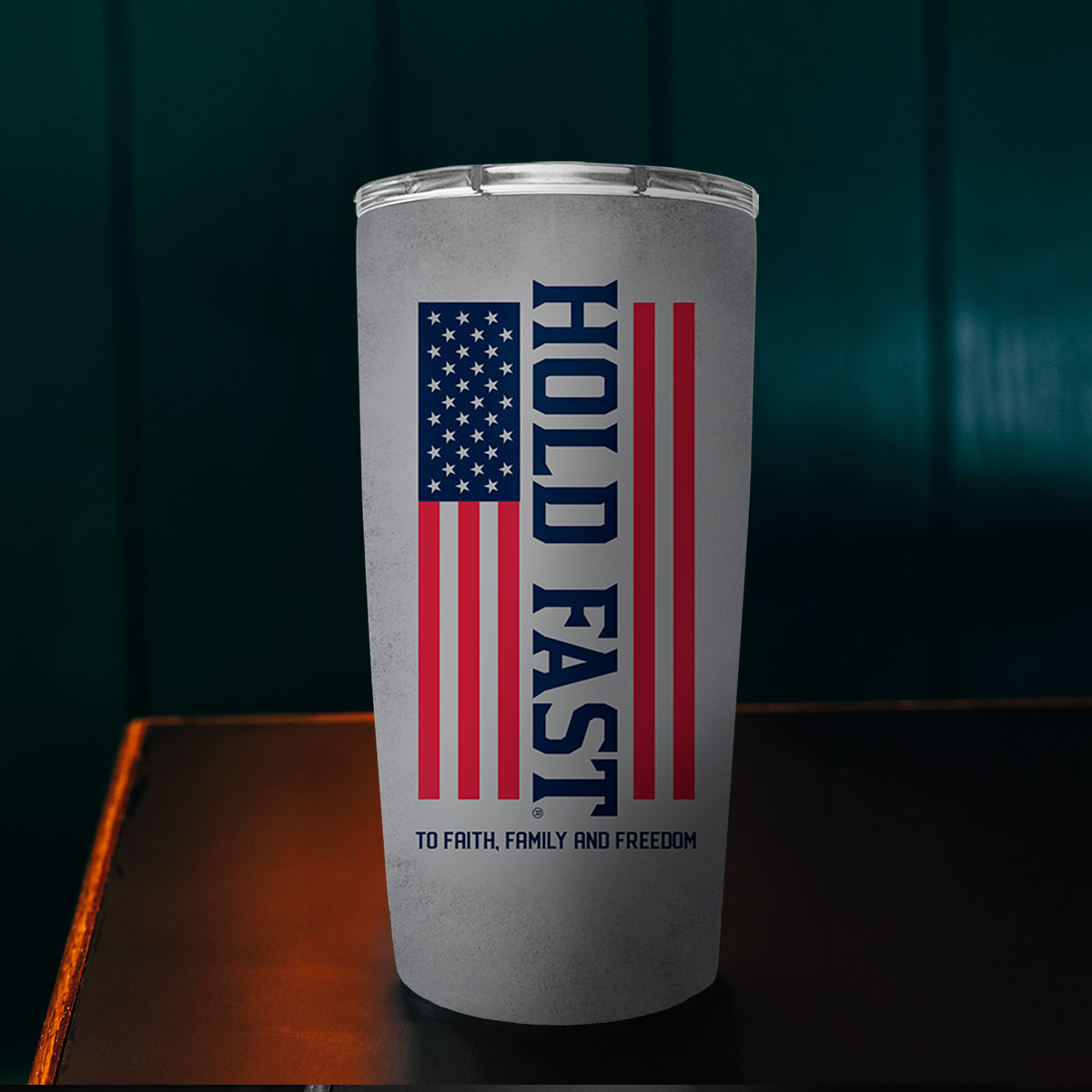 HOLD FAST 20 oz Stainless Steel Tumbler Flag