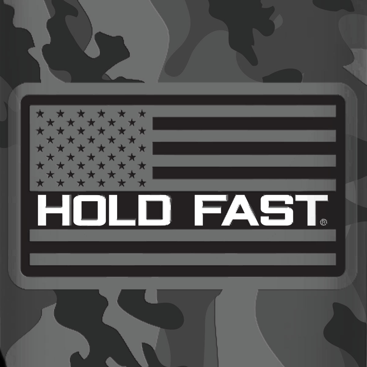 HOLD FAST 30 oz Stainless Steel Mug With Straw HF Black & Grey Camo