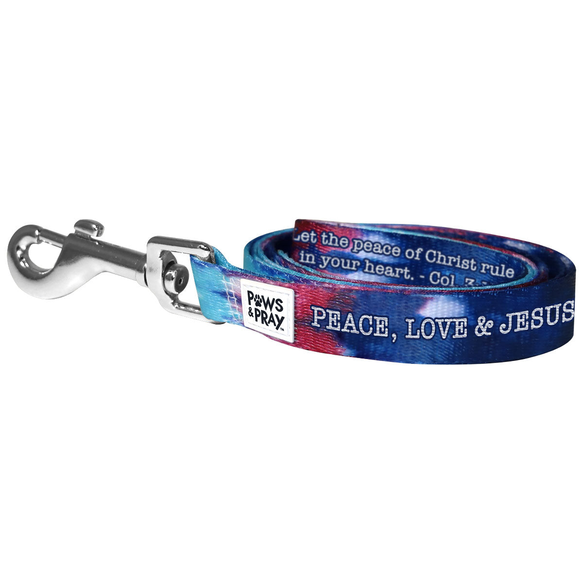 Paws & Pray Peace Love Jesus Pet Leash