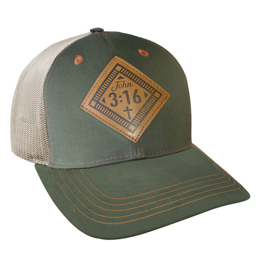 Kerusso Mens Cap John 3:16 Leather